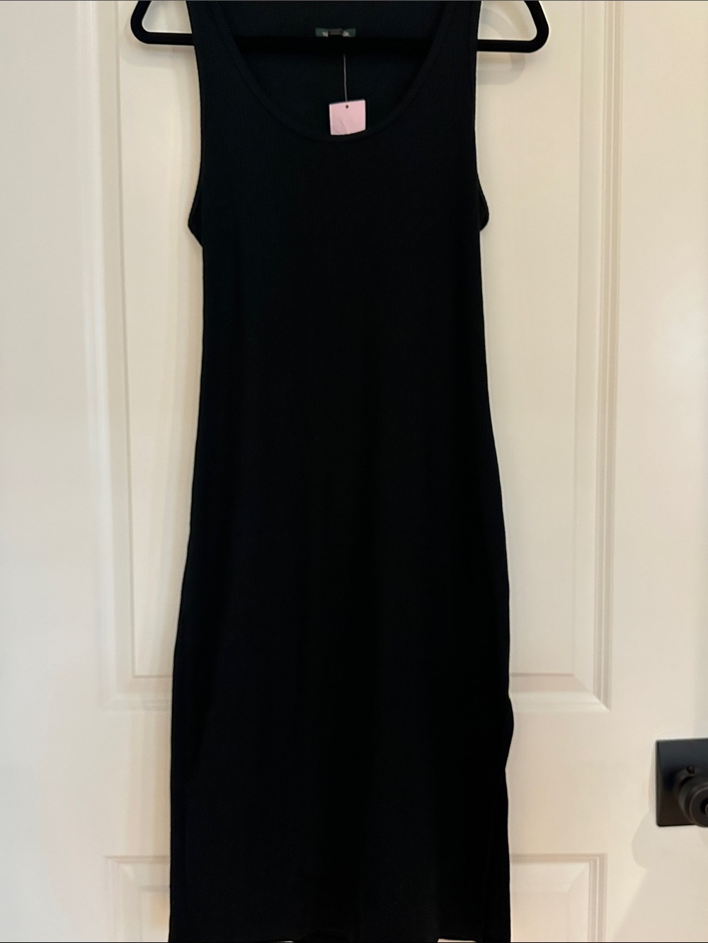 NWT WildFable Black Sleeveless cotton blend Tank Dress w cut out back. Size xxl